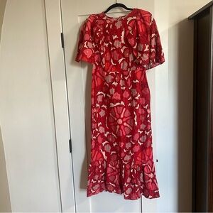 RHODE x Target Patterned Midi Dress Size 8